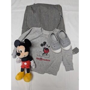 Disney Baby Mickey Mouse Bundle: Enfamil Diaper Bag + Sweatshirt + Shoes + Plush